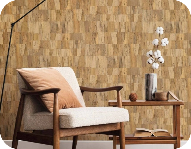 Wood wallpaper themed by marburg collection